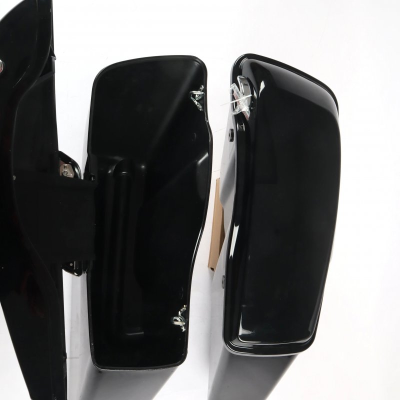 Two Cut Out Modified sharp Edge Box 2014 for harley Road Glide Motorcycle Saddlebag Motorbkie Bag